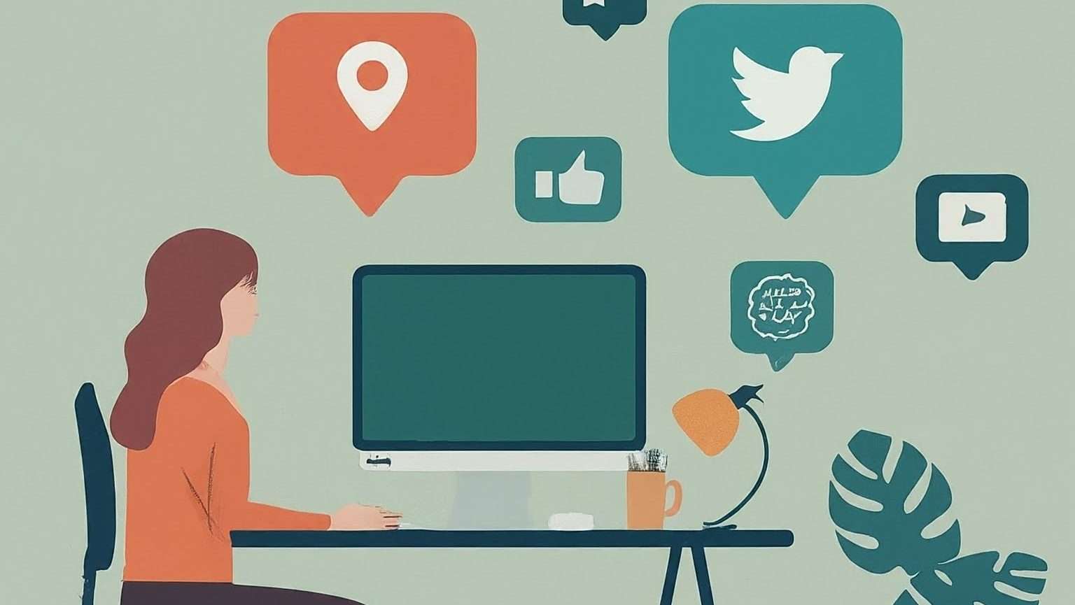 A person doing social media management