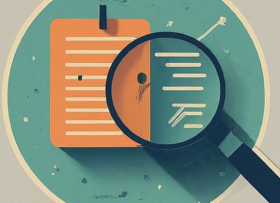 A magnifying glass to represent SEO keyword research